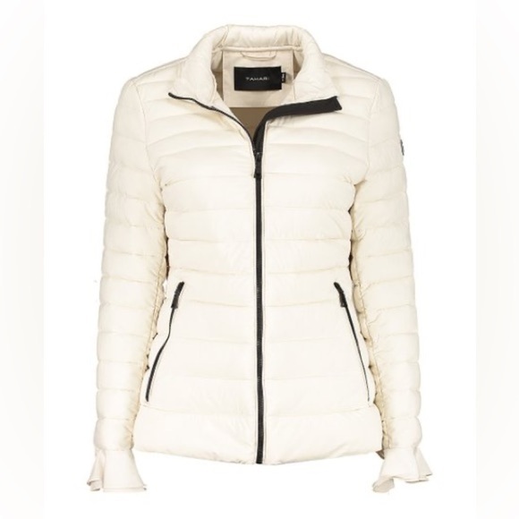 TAHARI Cream Tara Puff Jacket Size Small - Picture 2 of 9